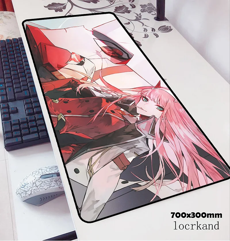 Коврик для мыши darling in the franxx 70x30 см игровой коврик классный новый офисный notbook