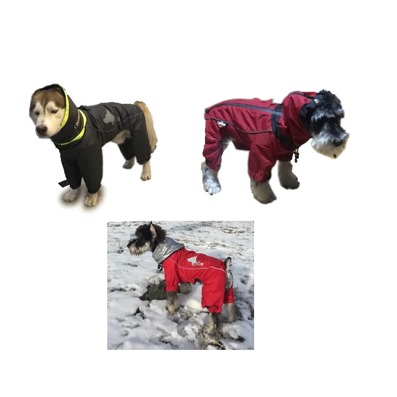 Светоотражающая теплая одежда для собак зимние куртки ветрозащитная куртка