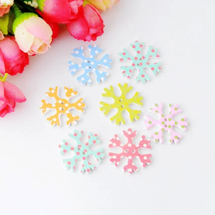 Бесплатная доставка 50 шт. разные цвета в случайном порядке деревянные пуговицы 2