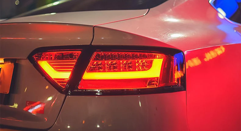 Задние лампы для Audi A5 светодиодный задний фонарь 2007-2012 черный прозрачный и красный цвет светодиодный задний фонарь для A5 Coupe