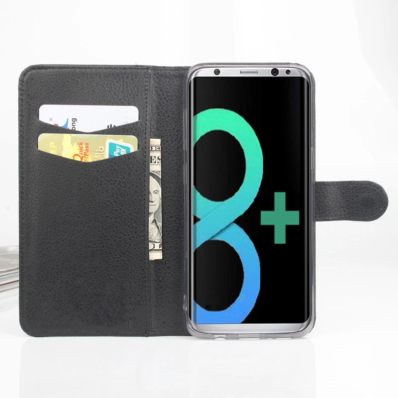 9 Colors Leather Cellphone Case For Samsung Galaxy S8 + Flip Cover housing With Card Slot S7 Edge Plus Phone Covers Cases | Мобильные