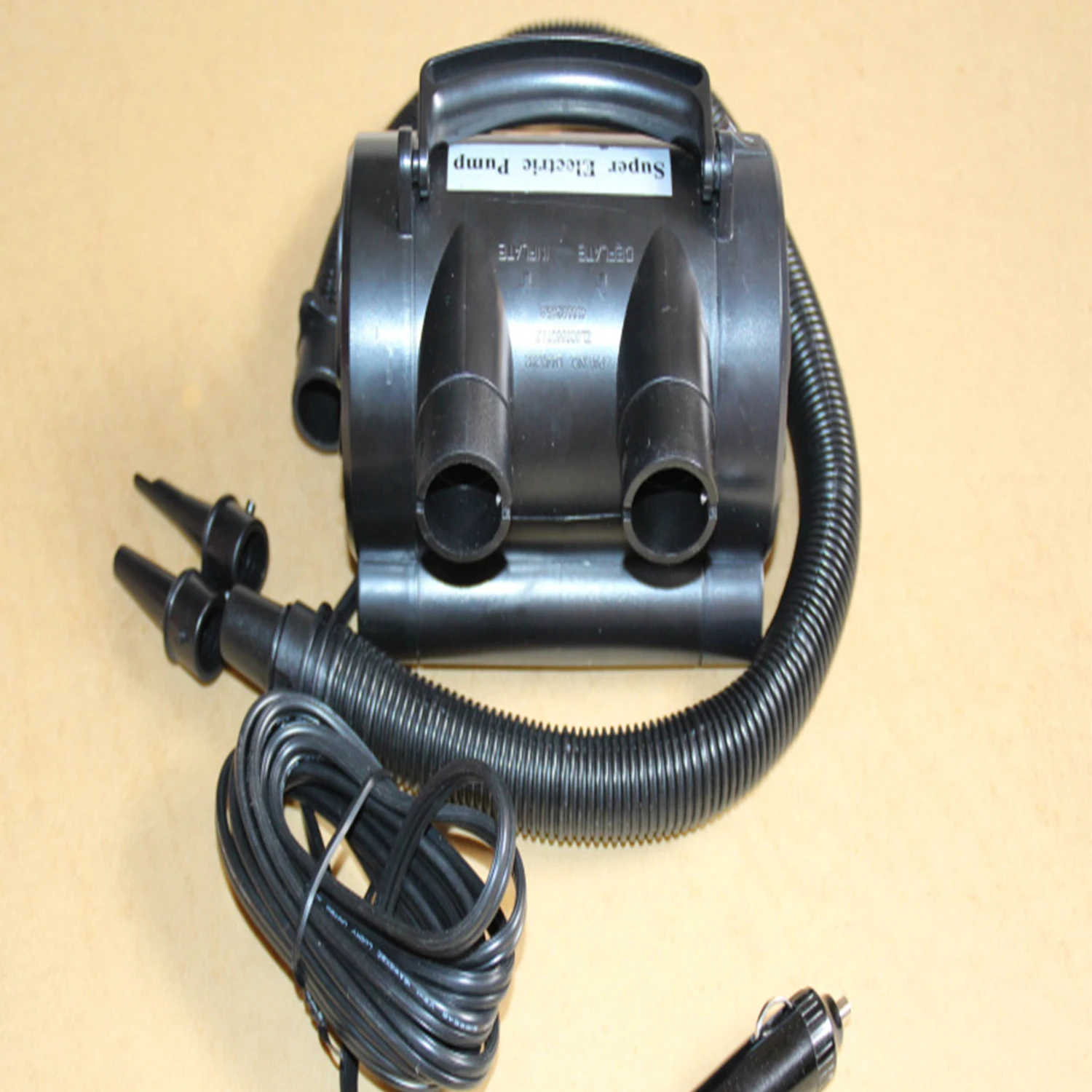 

12VDC Quality of HB-139A Super Electric Pump Air-charging and Pumping Dual-purpose Pump Bag Air-charging Bed Air Pump