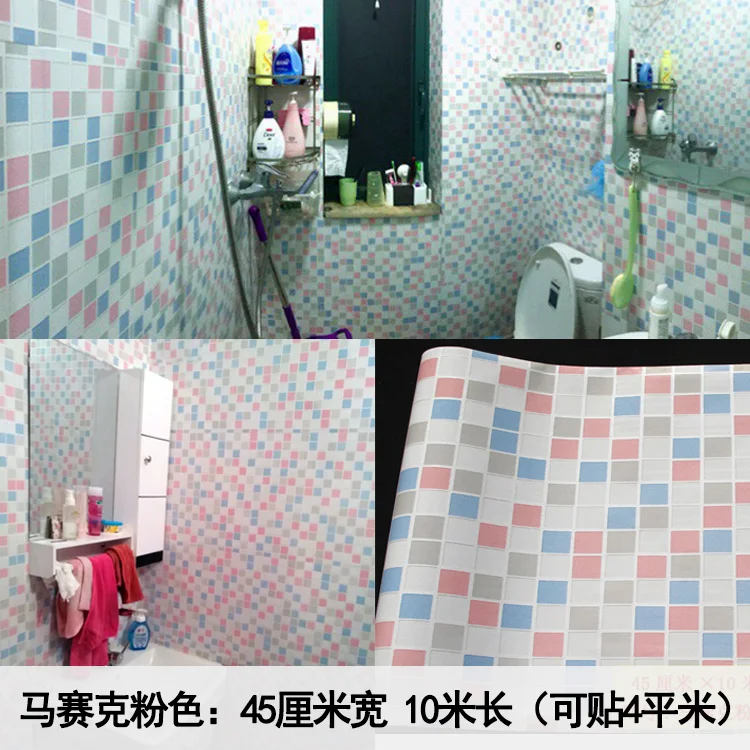 Мозаичные наклейки для туалета, ванной плитки, водостойкие обои для ванной, самоклеящиеся наклейки для пола, для дома, кухни, масла