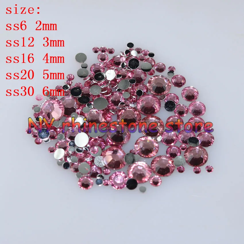 DIY 100 1000 Φ SS6/12/16/20/30 3D советы по дизайну ногтей темно розовая Фотополимерная