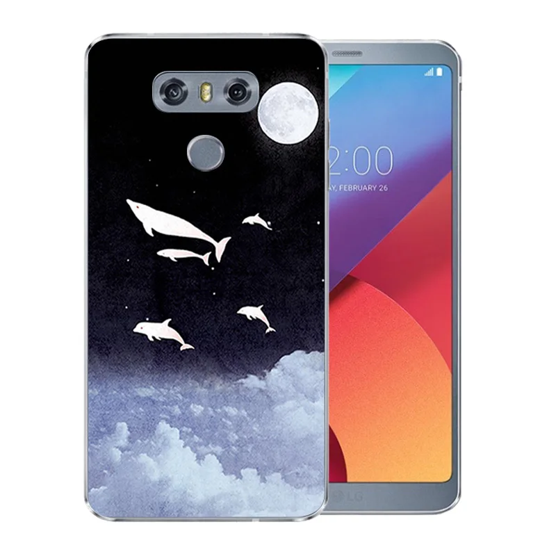 Phone Case For LG G6 Gel Painting Soft TPU Back Cover LGG6 Shell Matte Pinky Pattern Ultra Thin G 6 5.7 inch Coque |