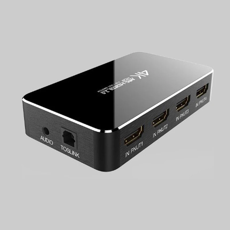 HDMI совместимый сплиттер переключатель 2 0 4K 4x1 4 в 1 выход аудио экстрактор с