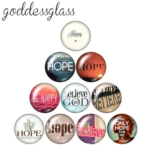 Надежда, любовь поверить словами веры образец 10 шт. Смешанные 12 мм18 мм20 мм25 мм кабошоны круглые фото стекло кабошон демо с плоской задней частью, украшения своими руками