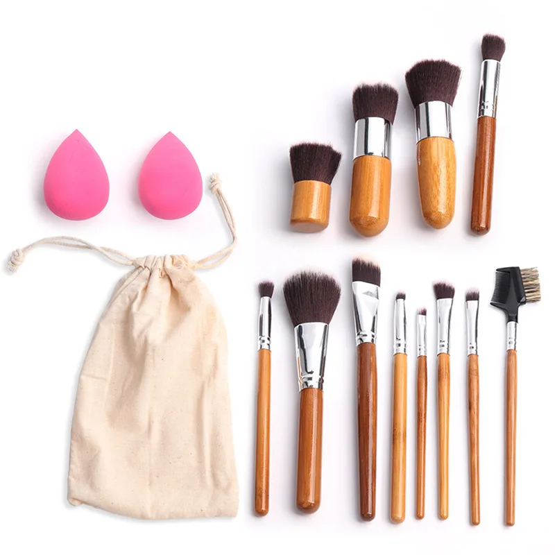 12 PCs Makeup Brush Set Premium Synthetic Foundation Blending Face Powder Blush Concealers Eye Shadows Make Up Brushes Kit | Красота и