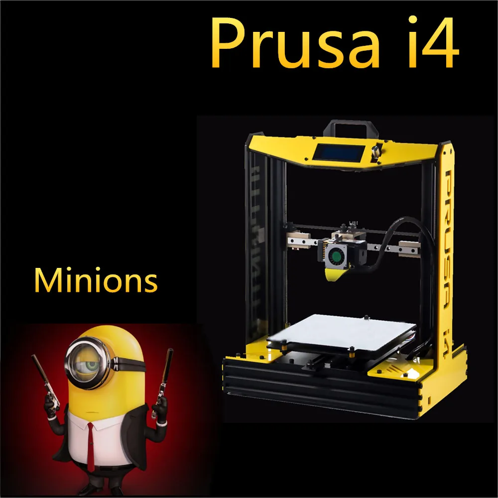 Алюминий высокая точность impresora i4 3d принтеры DIY Kit машина черный модель quadro +