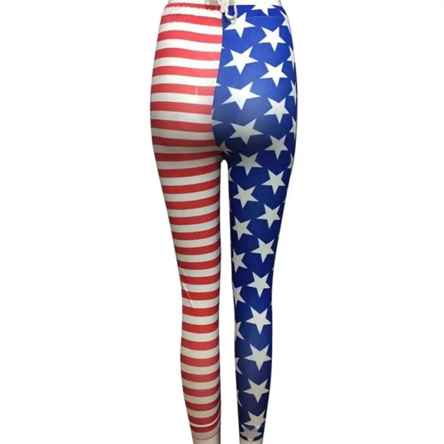 Women American Flag Printing Pants Leggings TW Stars 2018 Summer Casual beautiful colorful women leggings | Женская одежда