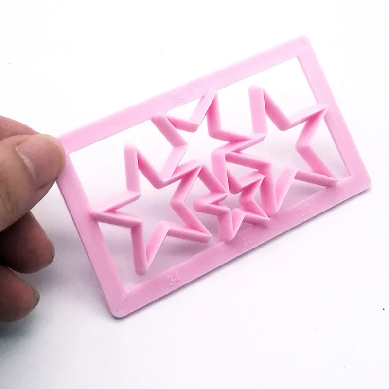 1 шт. Sugarcraft Сердце Звезда пластиковая помадка резак торт форма Забор тиснение
