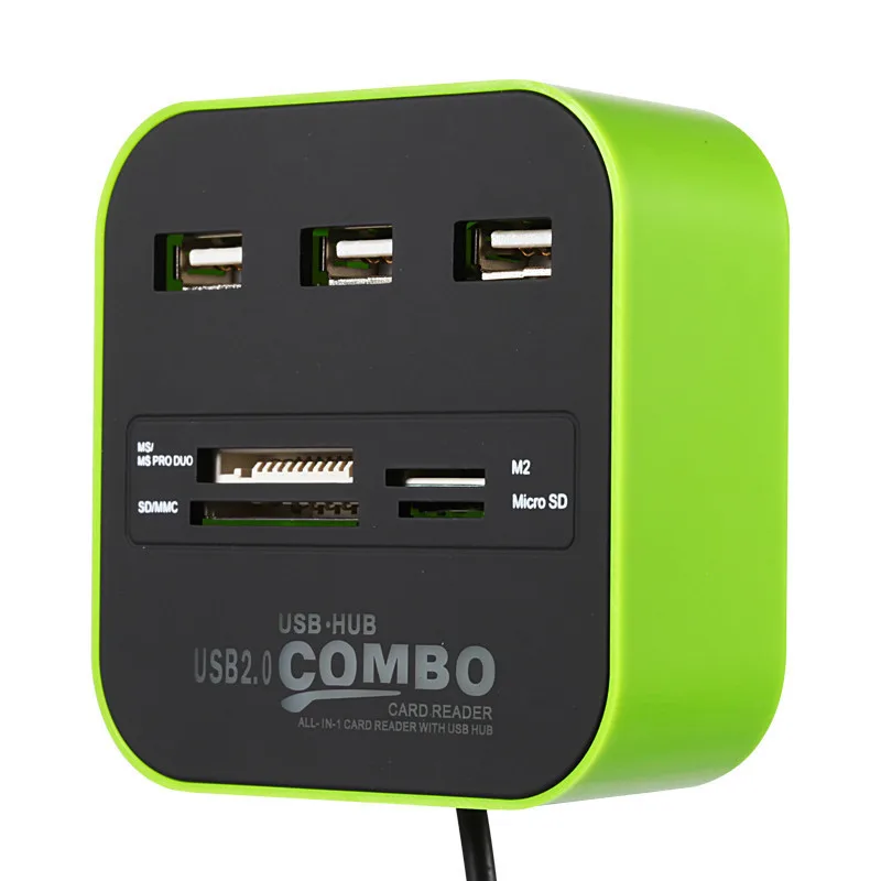 USB комбо концентратор 3 порта 2 0 кард ридер Поддержка U диск TF SD для ПК компьютера