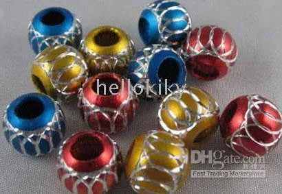 1000 шт Разноцветные резные алюминиевые бусины фонаря подходят для шарма браслет 11