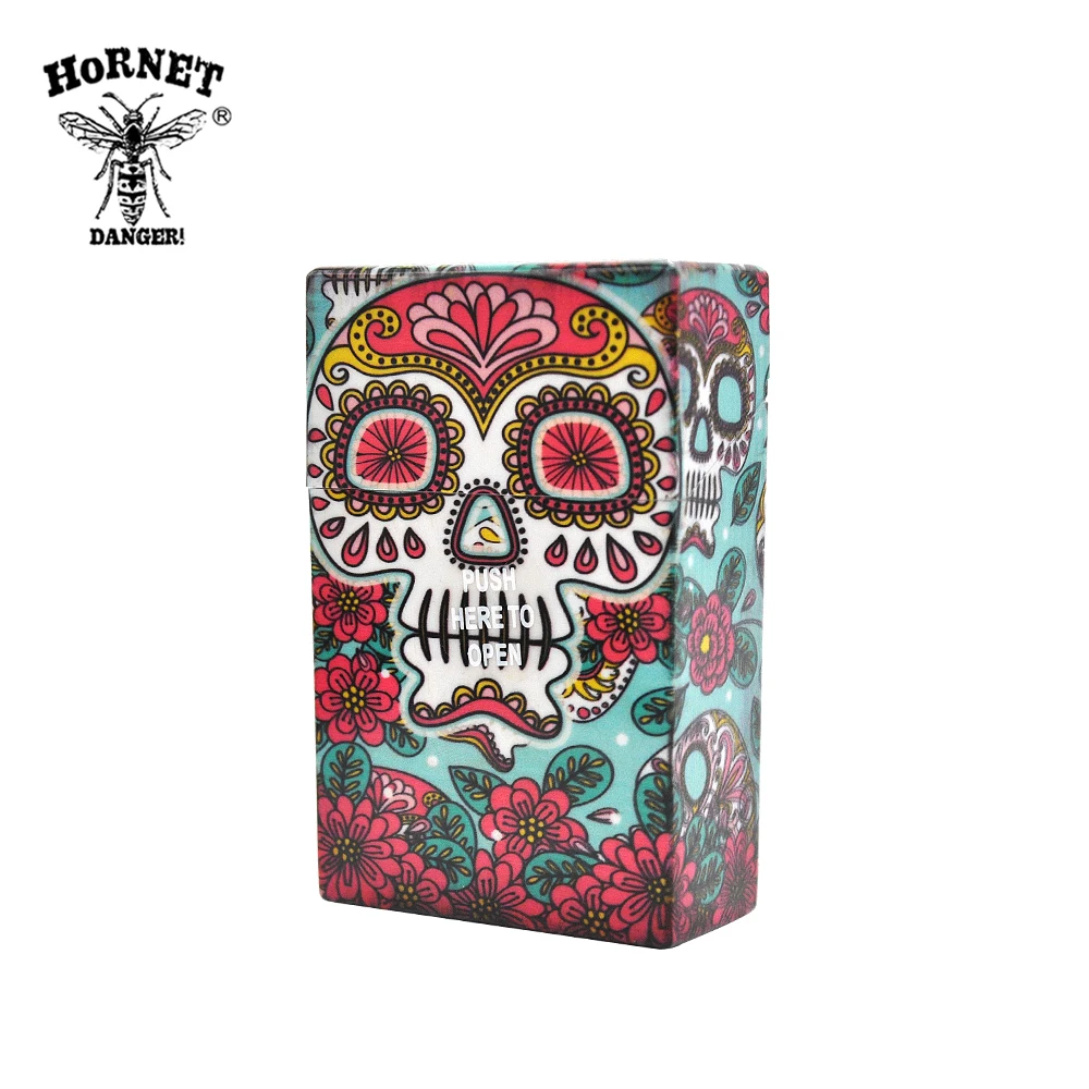 [HORNET]6 Type Skull Pattern Plastic Cigarette Case Size 95mm*60mm Cigarette Tobacco Storage Case
