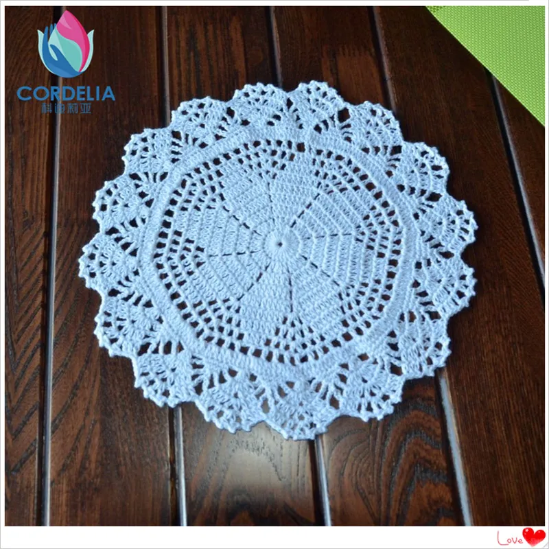 Французский красивый 12 шт./партия Хлопковый вязаный крючком кружевной войлок для