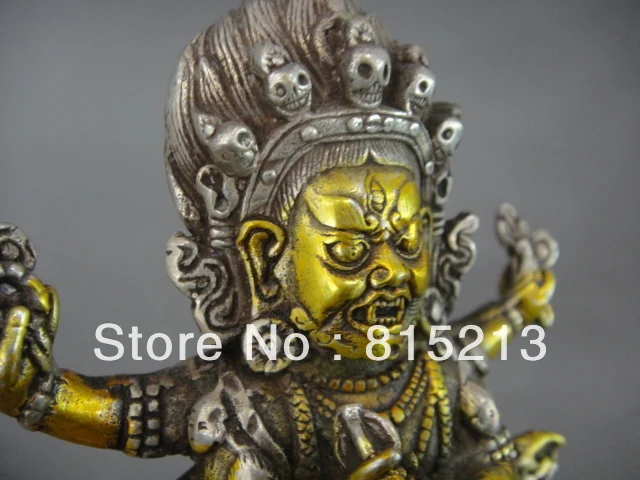 Wang 000329 китайская Медь Бронза четыре оружие Avalokitesvara * Kwan-Yin Guan Yin Будда | Дом и сад