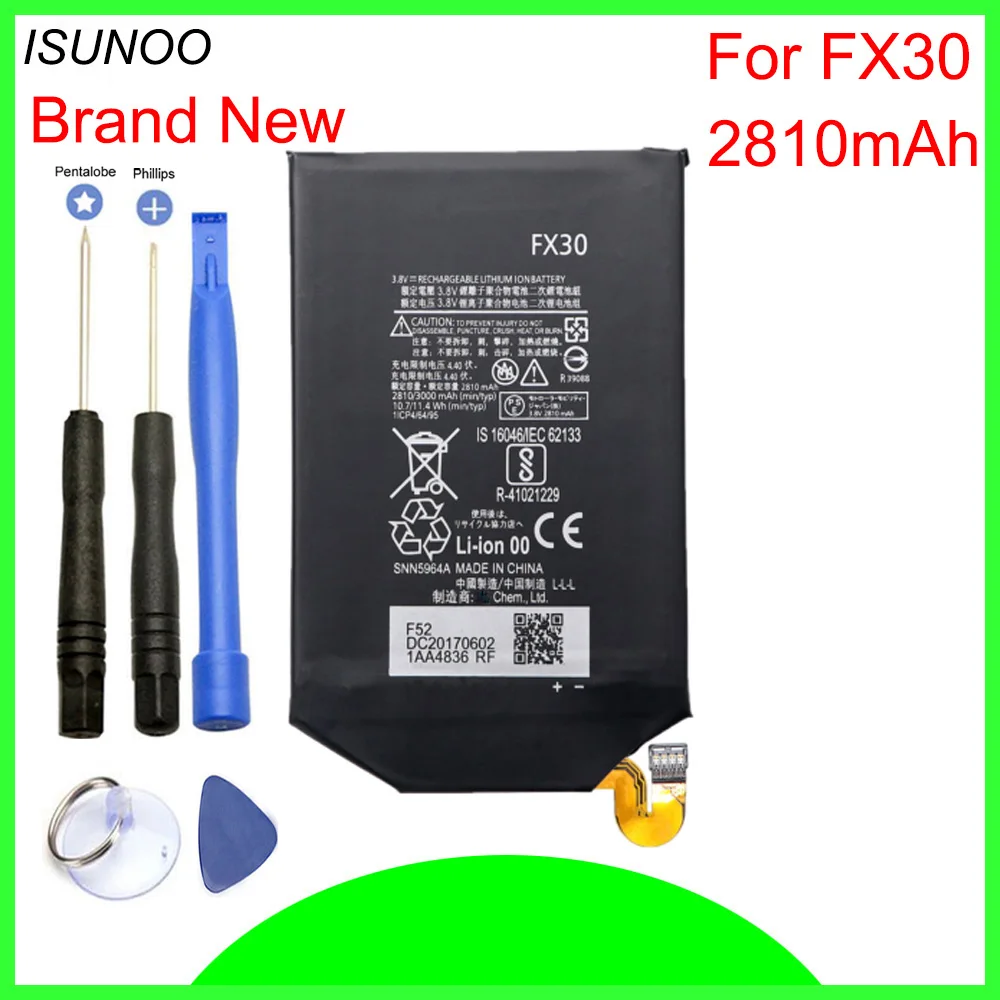 

ISUNOO 2810mAh FX30 battery for Motorola Moto X Pure Edition X Style Pure X Style X+2 XT1570 XT1572 XT1575 With Repair Tools