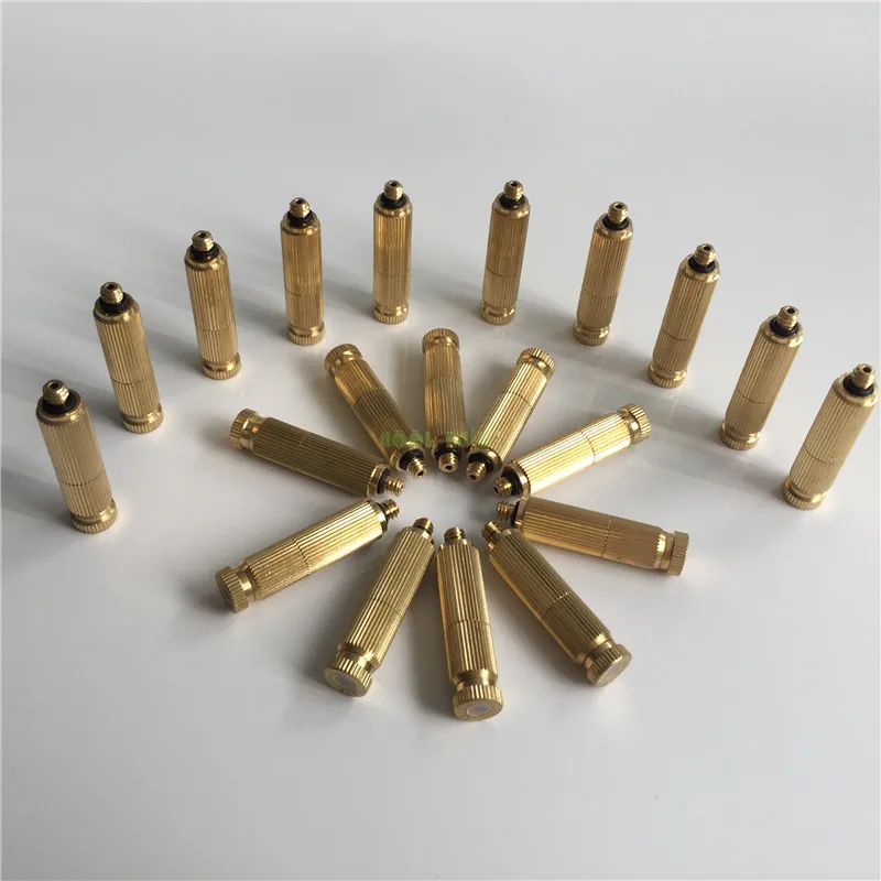 S116 Thread 10/24" brass spray misting nozzle 0.1mm-0.6mm orifice for cooling 50pcs/box