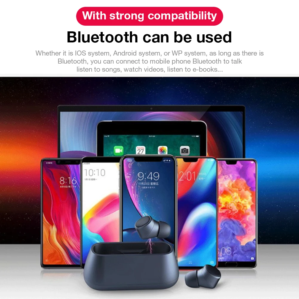 T1 Bluetooth 5,0 наушники TWS двойной микрофон настоящая Беспроводная Стерео Гарнитура 3D спортивная IPX5 Водонепроницаемая с зарядным устройством