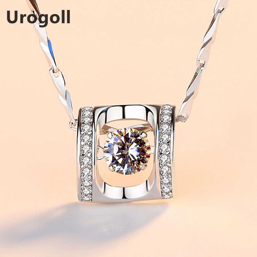

Trendy 925 Sterling Silver Fine Jewelry Pendant Necklaces For Women Anniversary Jewelry AAA Zirconia Pendant Necklace Gift