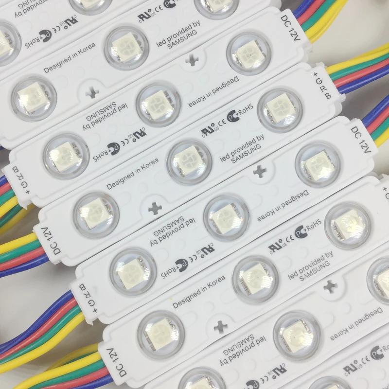 1000pcs 1.5W DC12V 5050 RGB LED Module waterproof IP65 Injection modules Sign for Shop banner wholesale | Лампы и освещение