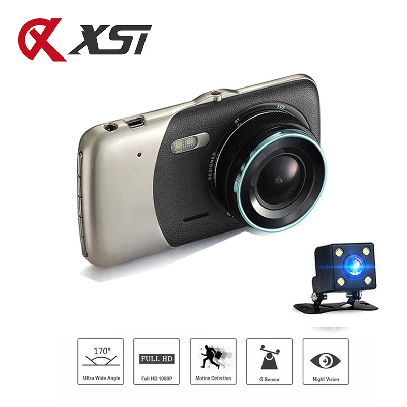 Автомобильный видеорегистратор XST FHD 1080P 4 0 дюйма IPS экран автомобильная камера с