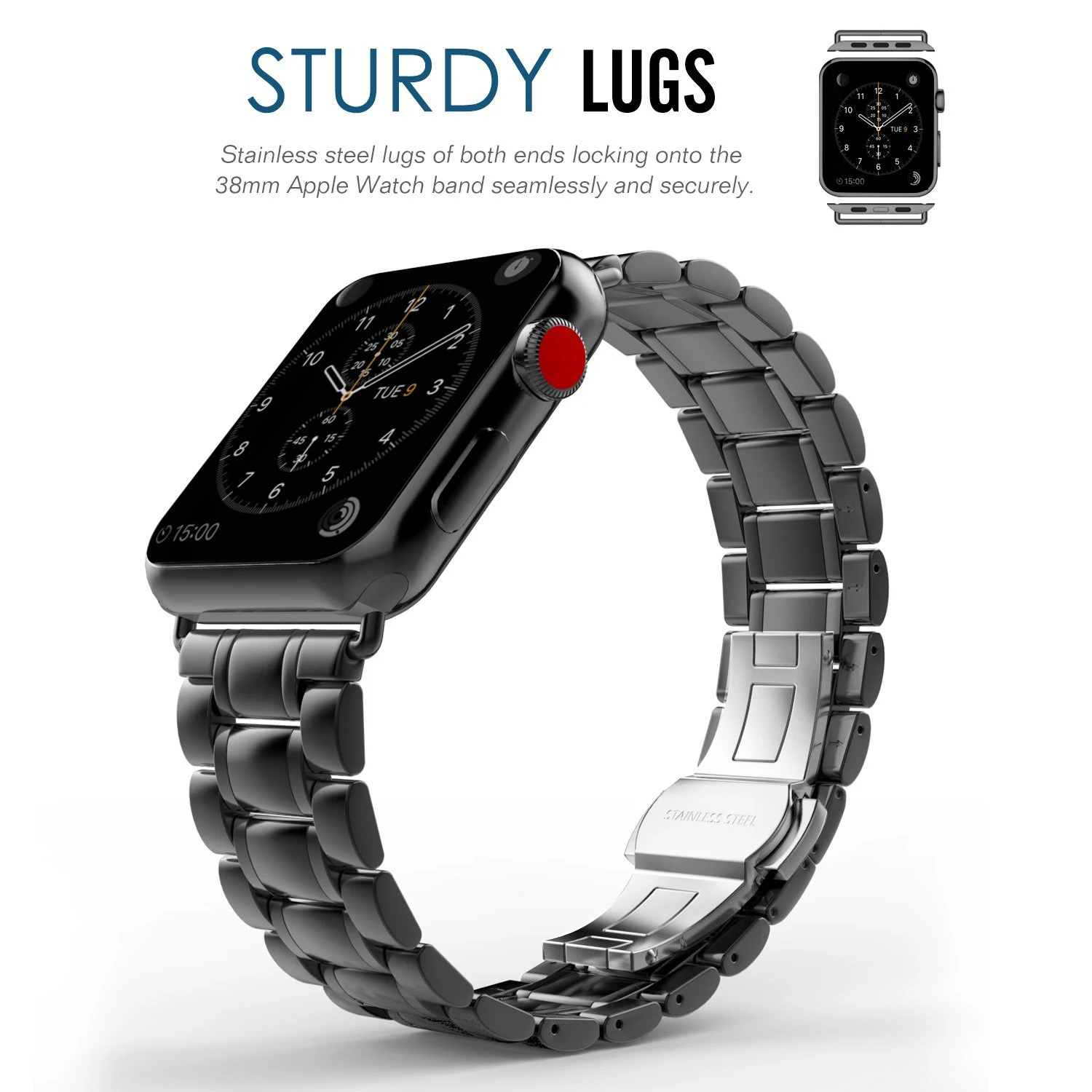 Eastar Нержавеющая сталь ремешок для наручных часов Apple Watch, ремешок 42 мм, 38 мм, Версия 44 мм 40 мм сменный ремешок для наручных часов iWatch, версия 5/4/3/2/1