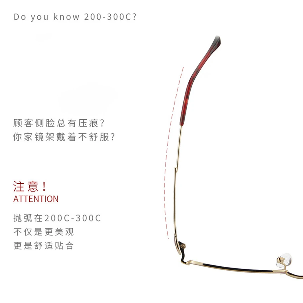 2019 Полуободковые женские элегантные ультралегкие очки по рецепту на заказ