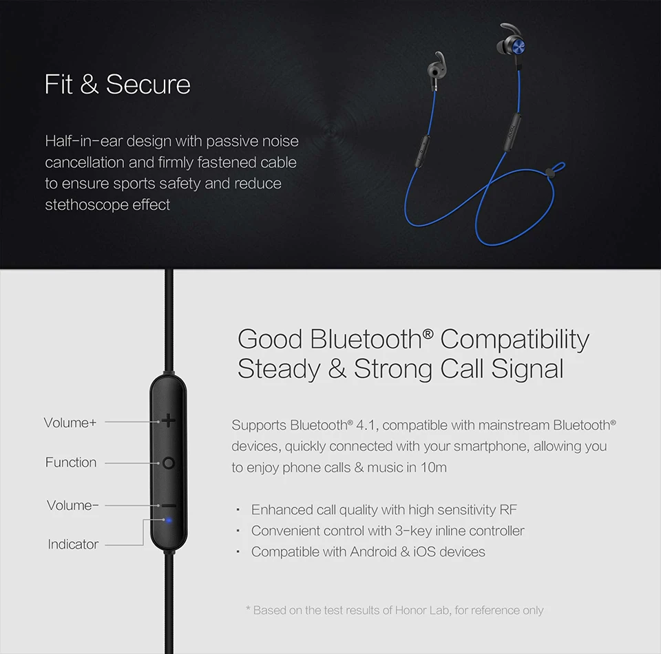 Huawei Honor xSport Bluetooth наушники AM61 IPX5 Водонепроницаемый Музыкальный Микрофон управление беспроводная гарнитура для Xiaomi Android IOS