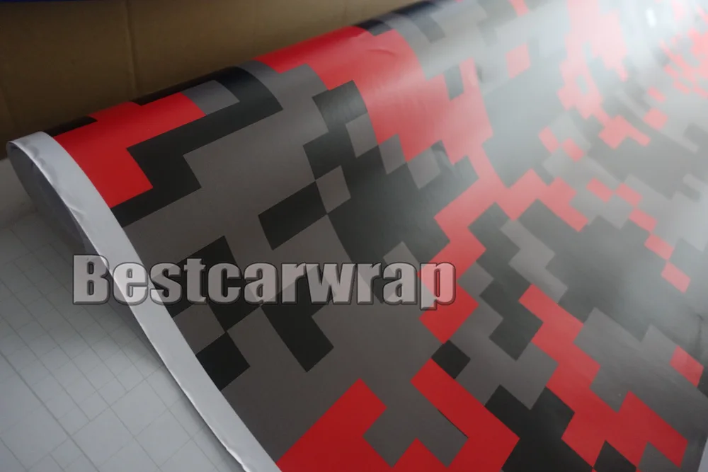 Красный тигр цифровой камуфляж виниловая пленка для отделки автомобиля без