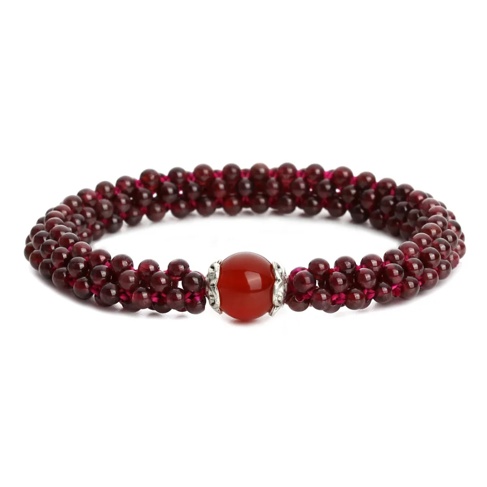 Fostfo модный турмалиновое семя Плетеный бисерный браслет для женщин Подвески из