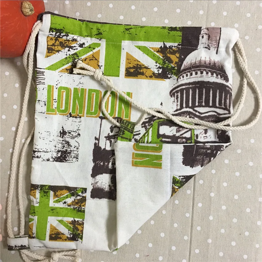 YILE хлопковый льняной дорожный рюкзак на шнурке Студенческая сумка для книг