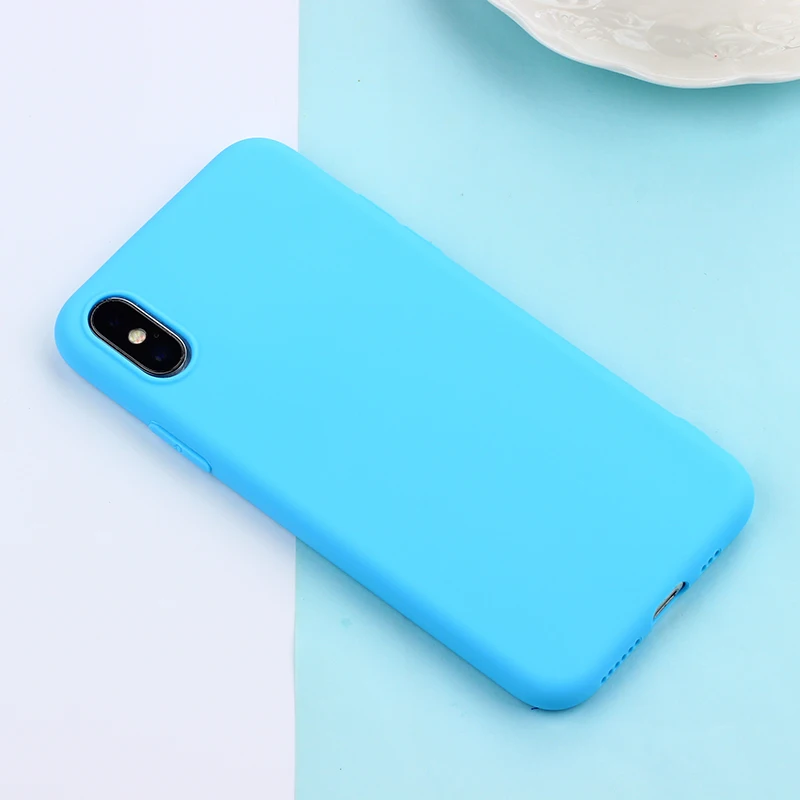 Яркий Цветной чехол для iphone X XS MAX 10 7 8 6 6S Plus Модный милый матовый Мягкий
