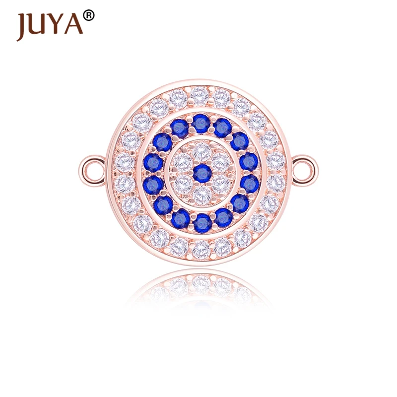 Juya модные медные инкрустированные прозрачные и синие циркониевые турецкие