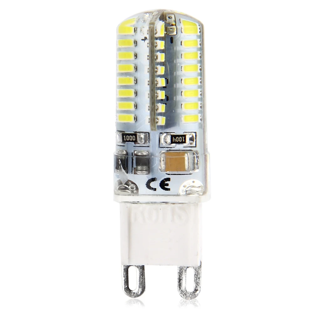 5 шт./лот Мини G9 Светодиодная лампа AC 220v 6W 64pcs Led SMD 3014 с силиконовым корпусом теплый