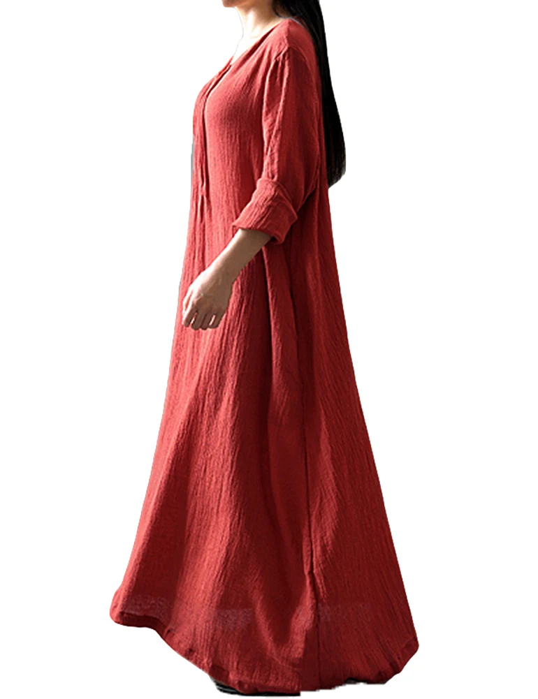 2019 осенние женские повседневные свободные макси платье однотонная жилетка с