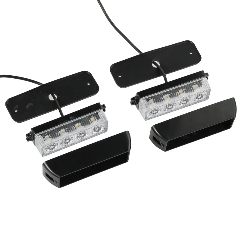 Proster 2 шт. янтарь + белый 4 светодиодных автомобилей Предупреждение свет DC12V ~ 24 V