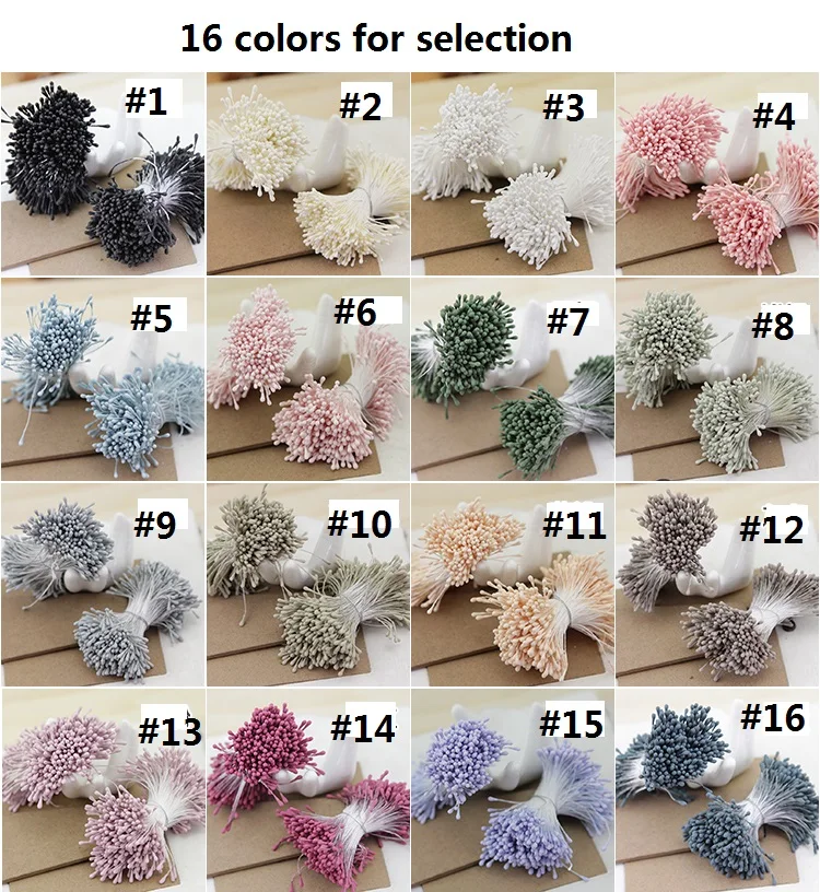 400pcs 2mm Matte Mini Flower Stamen Pistil Artificial Flowers Accessories DIY Wedding Cake Top Scrapbooking Cards Decoration | Дом и сад