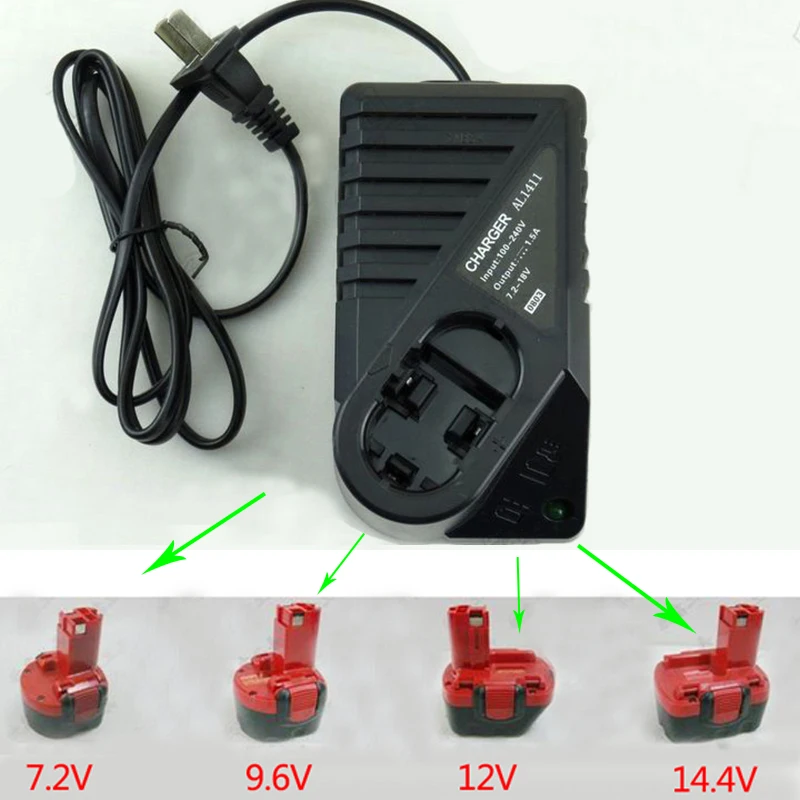 Бутик Батарея Зарядное устройство 7,2 V~ 14,4 V для Bosch GSR7.2-2 GSR9.6-2 GSR12-2 GSR14.4-2 металл-гидридных или никель NI-CD и т. д. инструменты Батарея