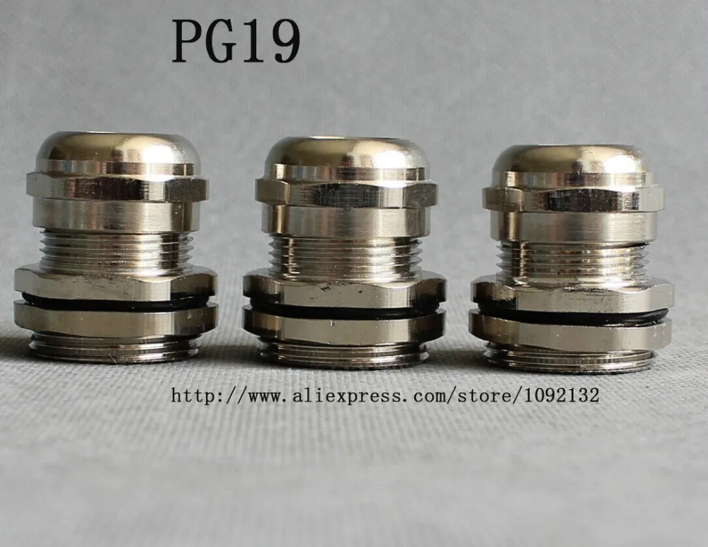 

Разъем PG19 Водонепроницаемые кабельные сальники, никель-латунь, металл, силикагель, для кабеля 10-14 мм, 1 шт.