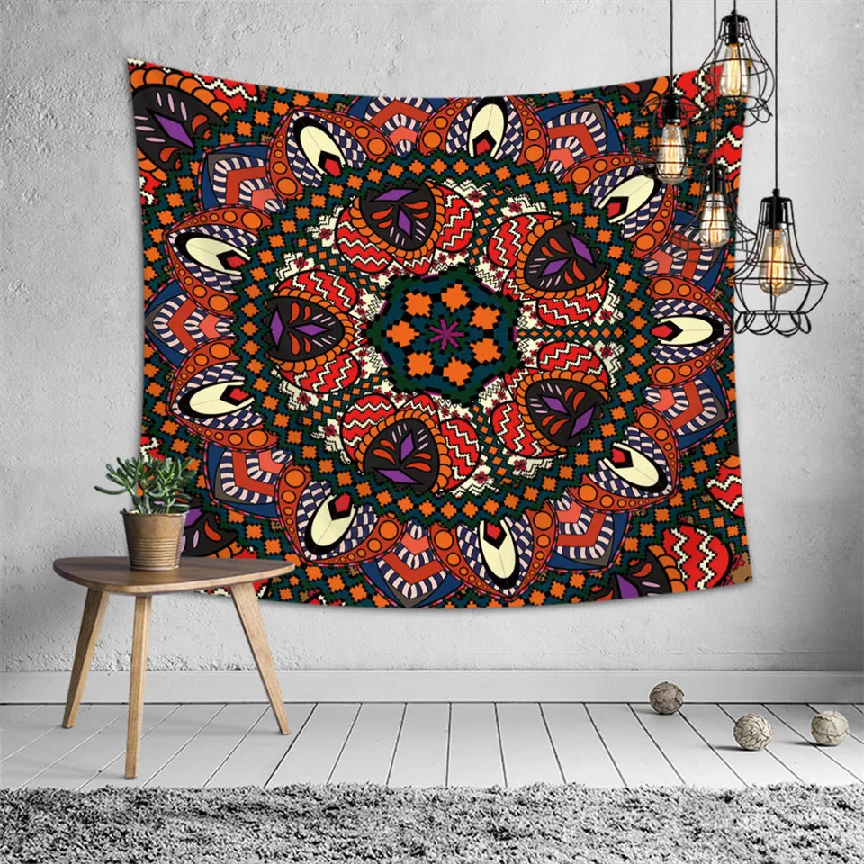 Мягкий гобелен с изголовьем мандалы настенное художественное покрывало для