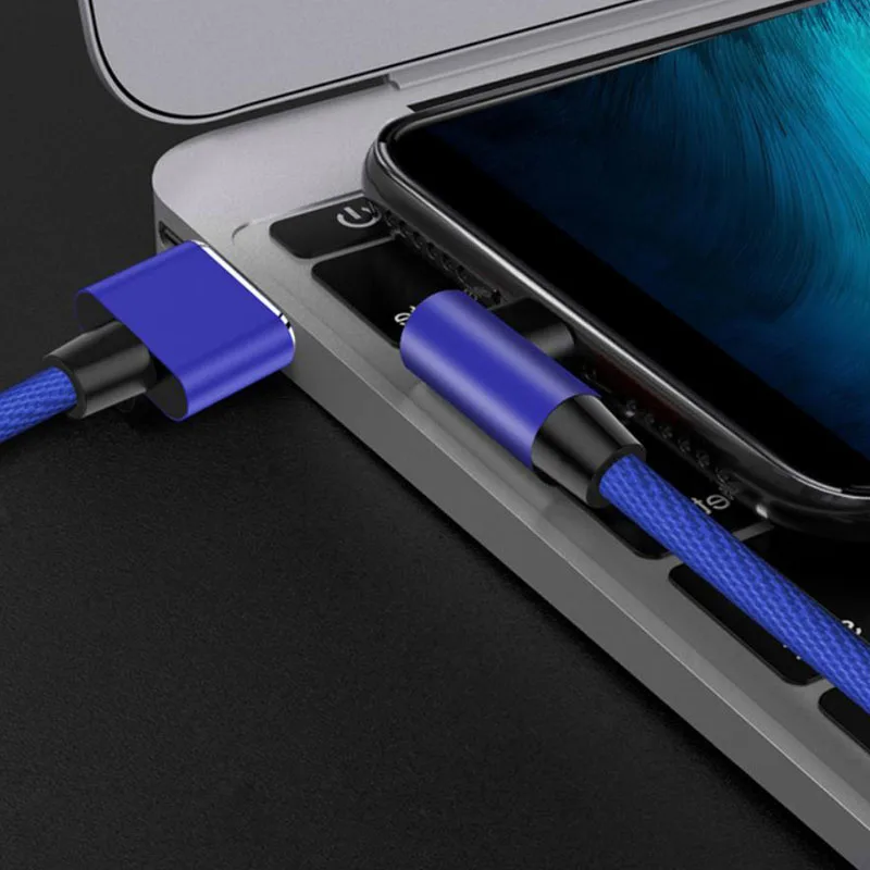 Кабель Usb Type C для быстрой зарядки и передачи данных 2 4 А 90 градусов|Кабели