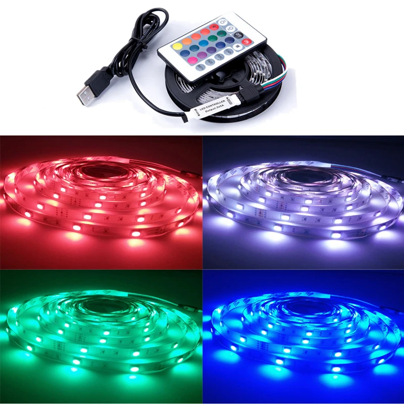 Светодиодная лента RGB для подсветильник телевизора с дистанционным управлением