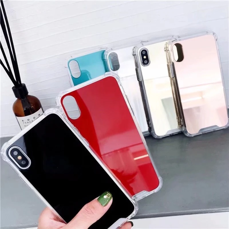 2018 телефон чехлы для iPhone 7 8 плюс TPU сзади защиты чехол X 6 s крышка отражают девчушки