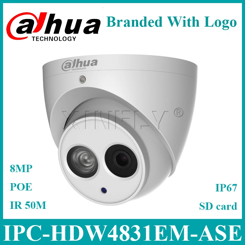 Dahua оригинальная IPC HDW4831EM ASE 4K 8MP Eyeball сетевая камера IR 50m Встроенный микрофон sd
