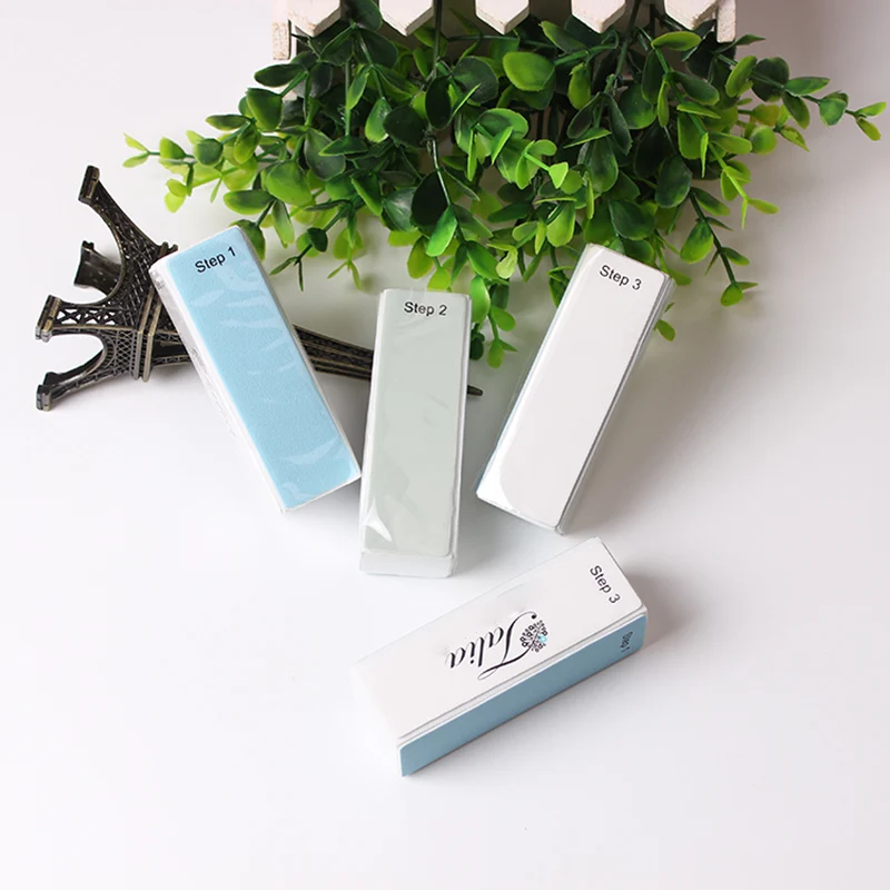 2 шт./лот 4 сторонние шлифовальные блестящие блоки буферы для ногтей Педикюр