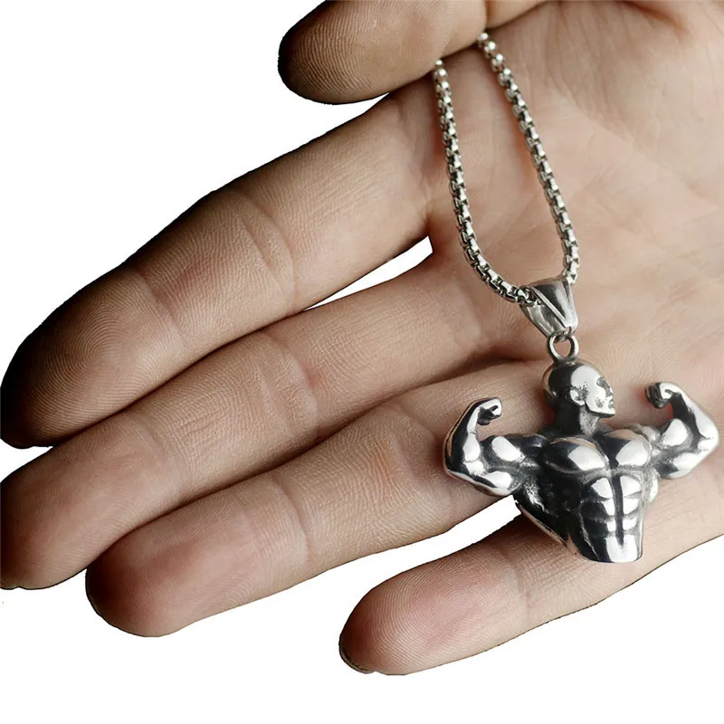 Крепкая подвеска длинная цепь из нержавеющей стали для мужчин спорта фитнеса хип