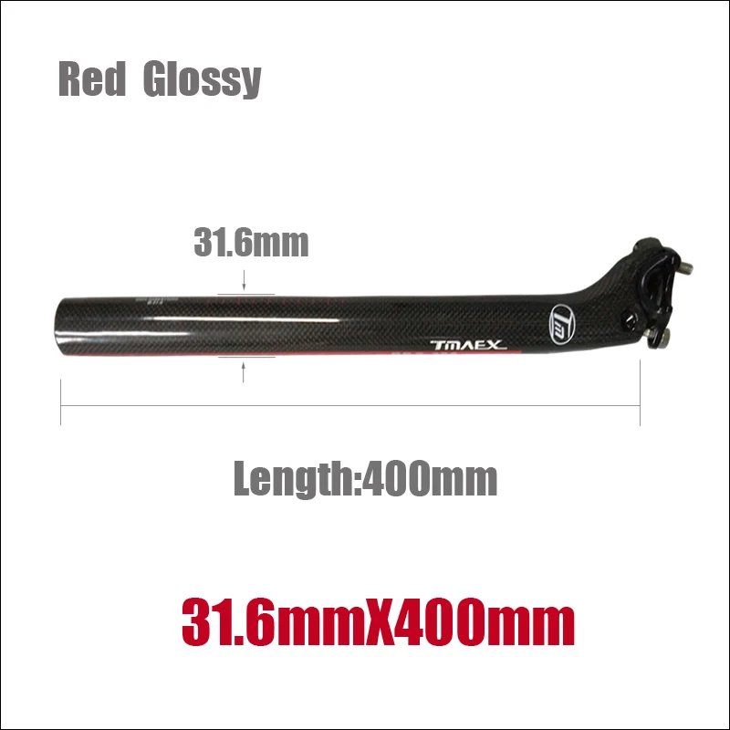 Red 316dmmx400mm TMAEX-углерода подседельный штырь 27,2/30,8/31,6*350/400 мм углерода велосипед Запчасти Mtb/ велосипед подседельный дорога обратно Drift углерода подседельный штырь - Цвет: Red 316dmmx400mm
