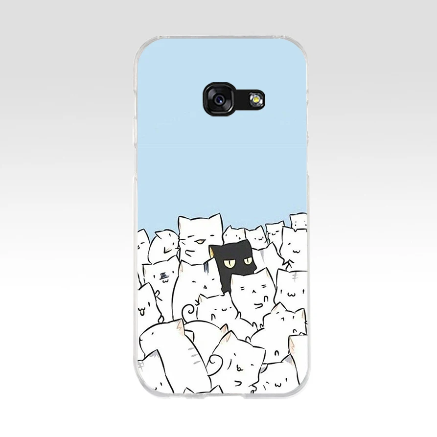 54 ZX Мягкий силиконовый чехол из ТПУ с рисунком цветов и кошек для Samsung Galaxy A3 A5 2016 2017