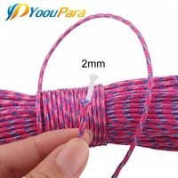 110 colors 2mm one stand cores 50m paracord for survival parachute cord lanyard rope camping climbing camping rope hiking